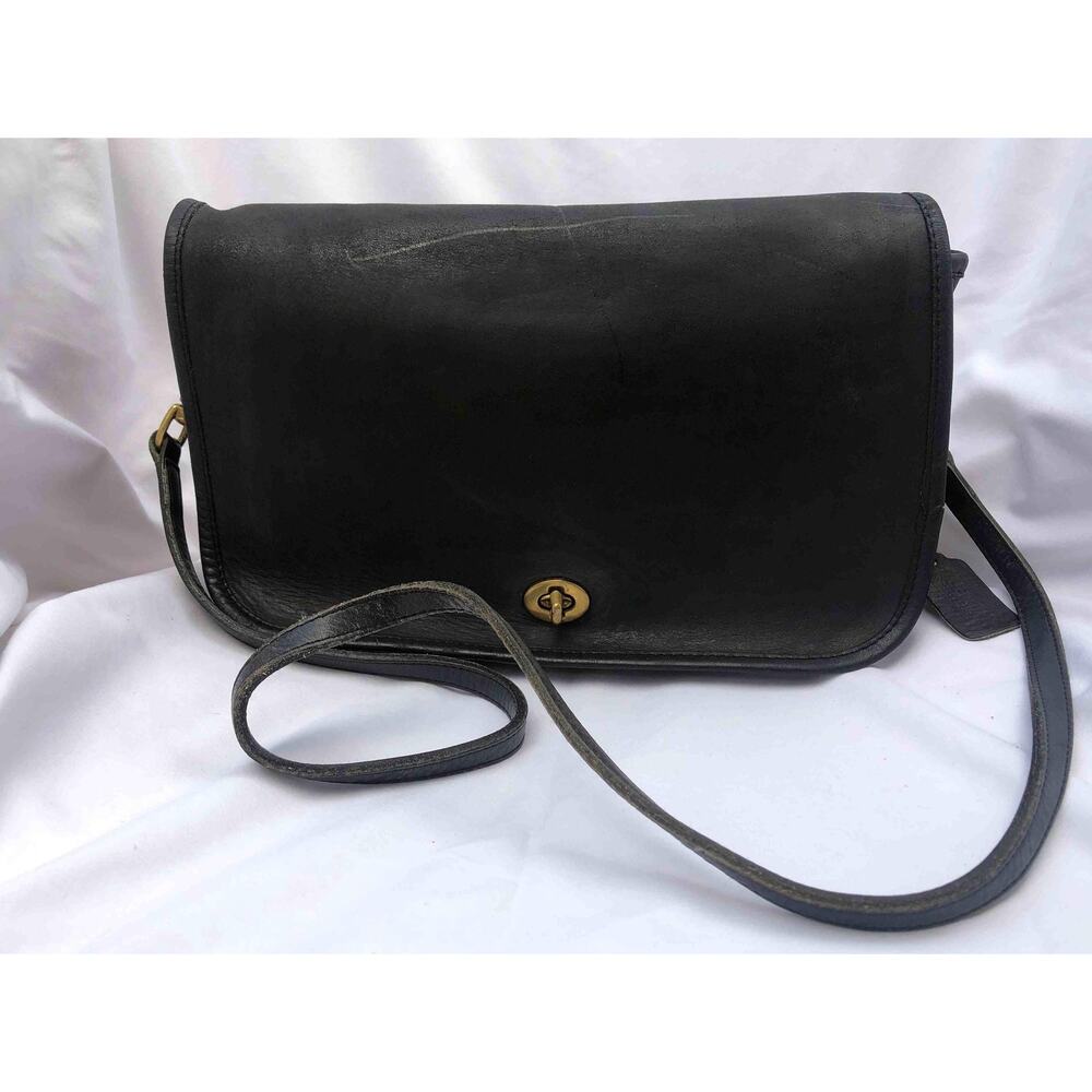 Vintage Coach Flap Cross Body Bag Purse Made in New York